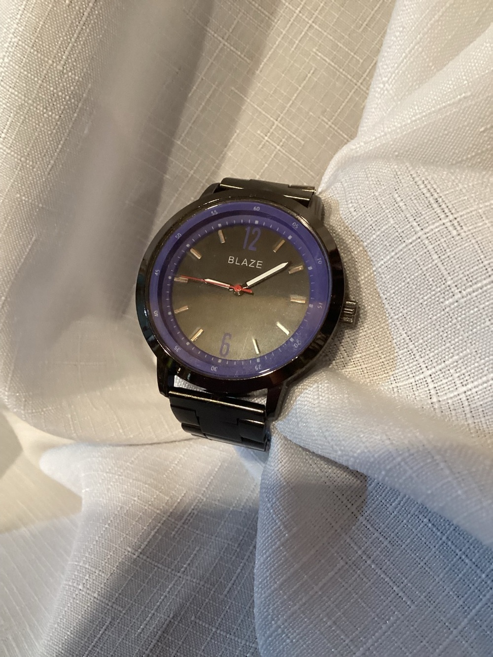 Men's Black MVMT  Blaze Watch with Blue Accent